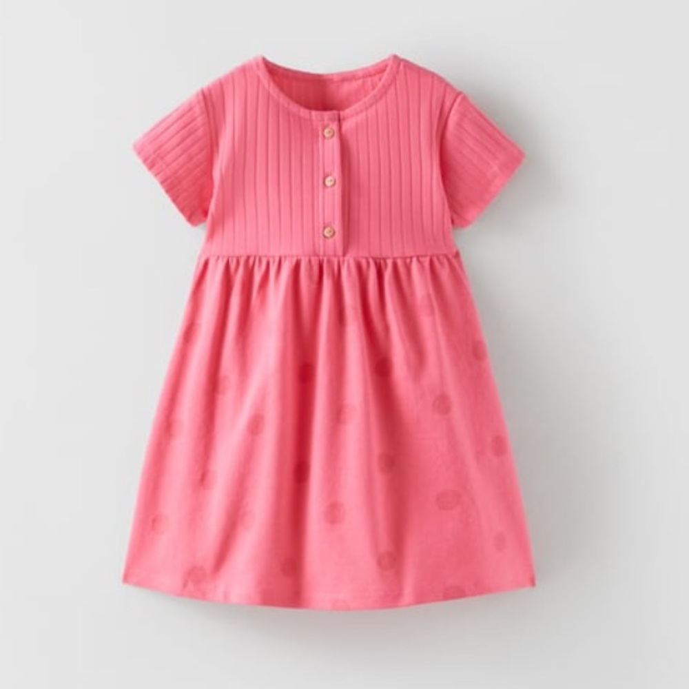 NWOT Zara Combined Henley Dress